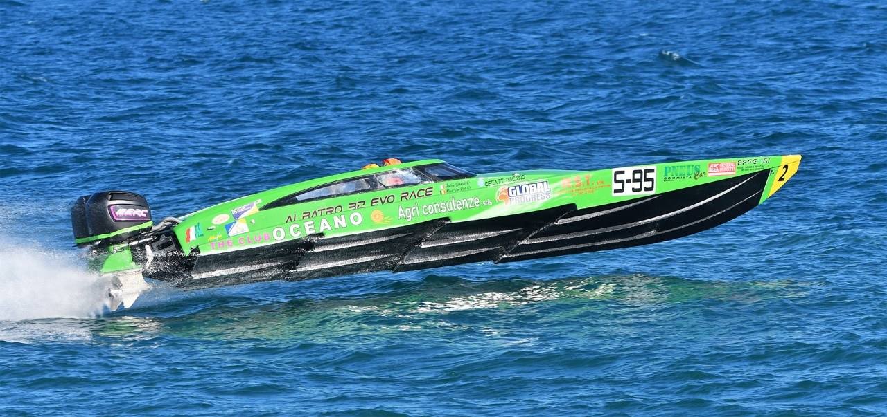 The green S-95 hull racing: the 77th edition awards world, European and Italian offshore titles.