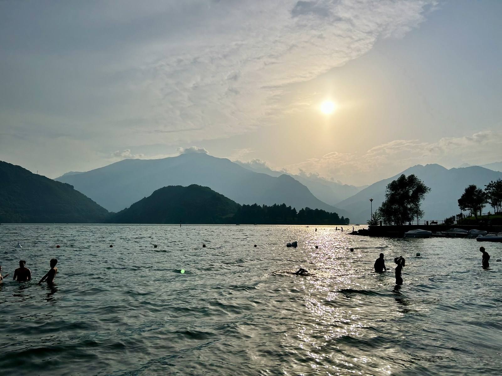 Piona beach at Colico, on the Upper Lake.