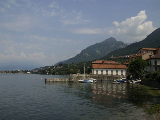 The small harbour of Abbadia Lariana: the patrolled stretch runs from here to Lierna.